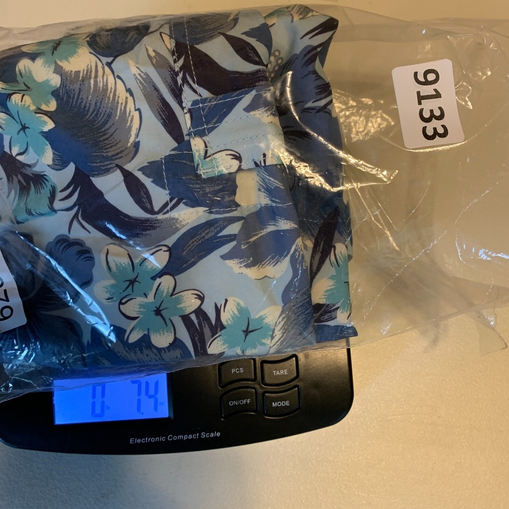 J Crew Flex Swimwear Trunks Mens 33 Blue Hawaiian Floral Lined - Picture 12 of 12